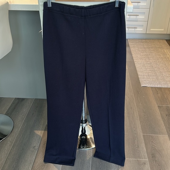 Made in Italy Navy Pull On Pants Viscose Blend Slim Size M - Picture 8 of 10